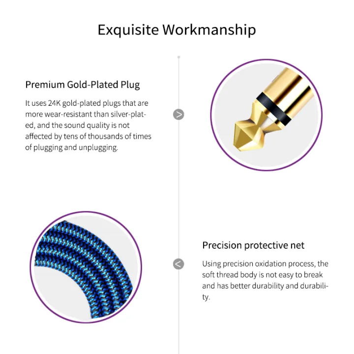 GOLLEY%20LION%20Guitar%20Cable%20New%20bee%20Electric%20Instrument%20Cable%20Bass%20AMP%20Cord%20for%20Electric%20Guitar,%20Bass%20Guitar,%20Electric%20Mandolin,%20Pro%20Audio%20-%20Image%203