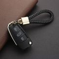 Hand Woven Leather KeyChain Detachable Metal 360 Degree Rotating Horseshoe Buckle Braided Moto Car Key Chain For Men Gift K394.