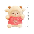 23cm Cute Sheep Plush Doll Fluffy Stuffed Soft Animal Throw Toy Valentine's Day Birthday Gift With Bag Party Home Decoration.