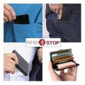 Metal Card Holder Wallet,Ultra Thin Stainless Steel Metal Wallets RFID Blocking Credit Card Wallet Holder,Black. 