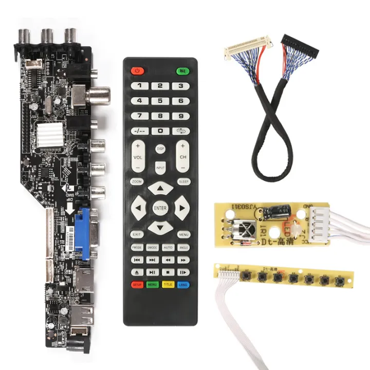 【YIYANGMAOYI111】universal scaler TV Controller Board Digital Signal DVB-C DVB-T2 DVB-T Universal LCD UPGRADE 3463A with lvds