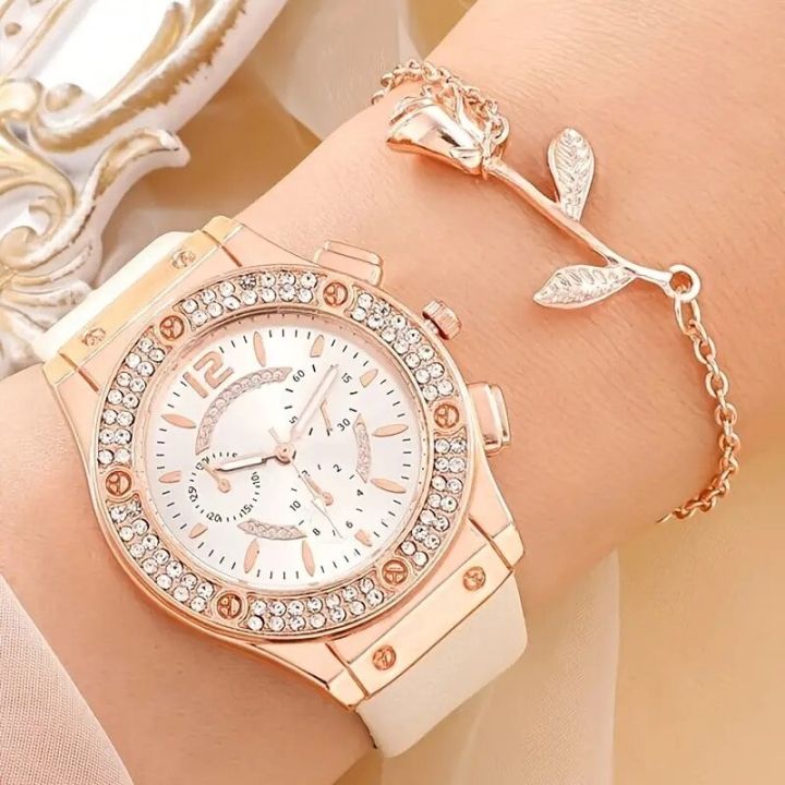 New%202pcs%20Set%20Women%20Watches%20Fashion%20Ladies%20Quartz%20Rhinestone%20Diamond%20Wristwatch%20For%20Girls%20Luxury%20Stylish%20Watch%20-%20Image%205