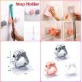 1pcs- Wall Mounted Mop Organizer Holder Brush Broom Hanger Home Storage Rack Bathroom Suction Hanging Pipe Hooks Household Tools.
