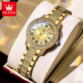 Olevs Stainless Steel Strap & Alloy Case Classic Analog Quartz Wristwatch for Women – Ladies Watch Gift Model 9943. 