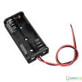 AA 2 Tank Rechargeable Battery Holder 14500 Two Slot Plastic Storage Box Case With Leads Cable Wire Electrical Circuitry & Parts. 