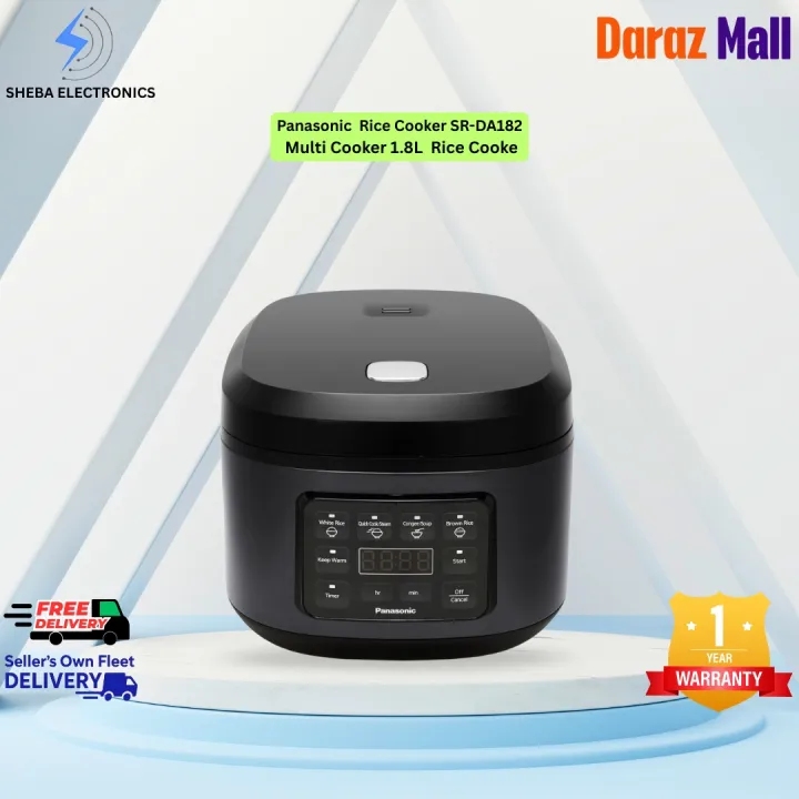 Panasonic Rice Cooker SR-DA182 Multi Cooker 1.8L Rice Cooker 10-Cup Microcomputer Quick, Delicious Rice and Easy Cooking at Home