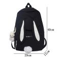 Cute Rabbit Young Girl School Backpack Female Large Capacity Kawaii Back Pack Mochila Pink Women Bagpack Nylon Cartoon Schoolbag. 