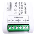 Mini 4 Channel DMX RGBW Decoder 16A RGB RGBW Strip Controller DMX 512 Dimmer Driver for LED Strip Lights DC9-24V. 