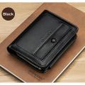 High Quality Male Purse New PU Leather Fashion Men Wallets Name Engraving Botton Card Holder Coin Holder Men Wallet Carteria.