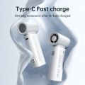 Original JisuLife Handheld Fan Life9 Silent Turbo Fan 5000mAh Battery 18H Max Cooling Time with 5 Speeds.