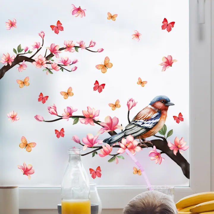 30*60cm%20Branch%20Bird%20Butterfly%20Glass%20Window%20Sticker%20Bedroom%20Study%20Kitchen%20Home%20Decorative%20Window%20Wall%20Sticker%20Wallpaper%20Ct4040%20-%20Image%202