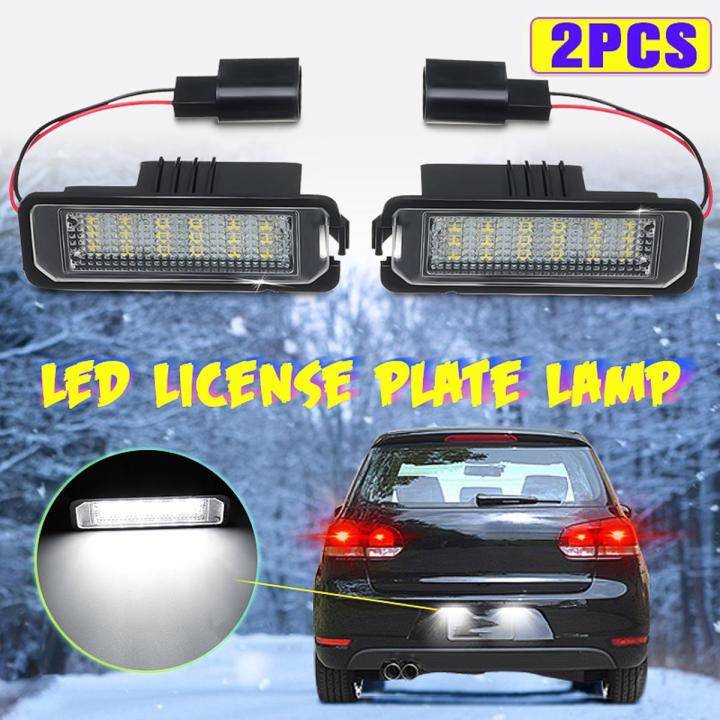 Speed living 2pcs Number License Plate LED  Light Lamp For VW GOLF MK4 MK5 Polo Canbus Car Accessories