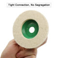 10Pcs 4 In-ch Round Wool Felt Disc Wheel Pads for 100mm Angle Grinder Buffing Polishing. 