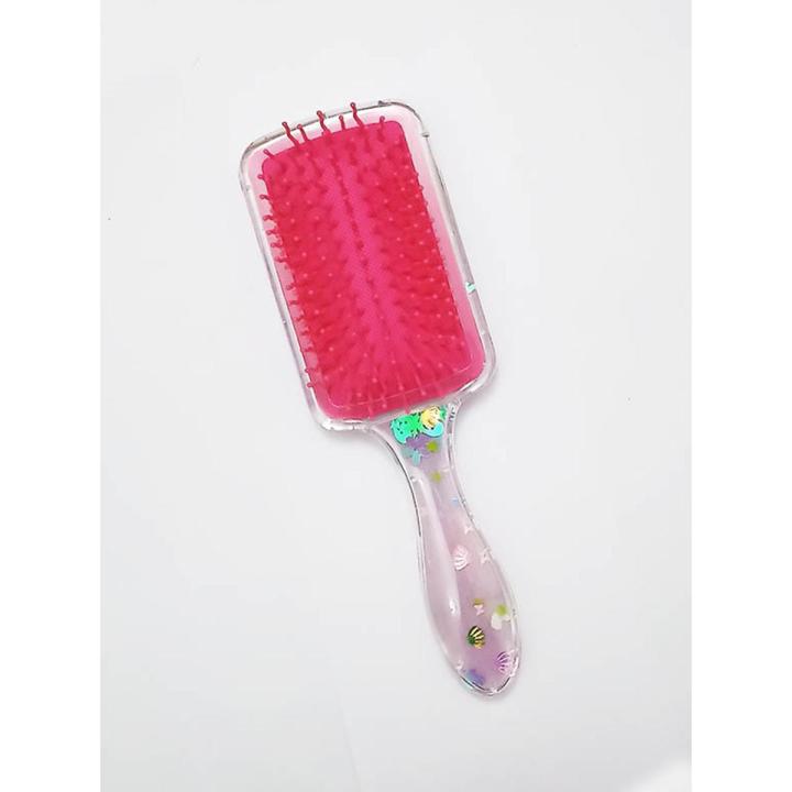 Plastic Clear Color Design Nylon Bristle Hair Brush