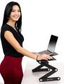 Aluminium Laptop Table T8 with air cooler - Black.