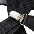【3C VictoryEagle】Wide Adjustable Four Clip-on X- Back Braces Suspenders.