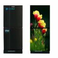 Flower Fridge Stickers | Double Door Fridge Stickers | Refrigerators Stickers with Self-Adhesive Stickers Easy to Apply (Size 60X 24)Inches. 