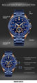 CURREN 8399 Men's Luxury Watches Fashion Sporty Wristwatches Male Chronograph Quartz Stainless Steel Clock with Luminous Hands.