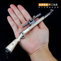 17cm Kar98k Rilfe Second World War German Military Standard Equipment Metal Weapon Miniatures Keychain Toy Decoration Crafts. 