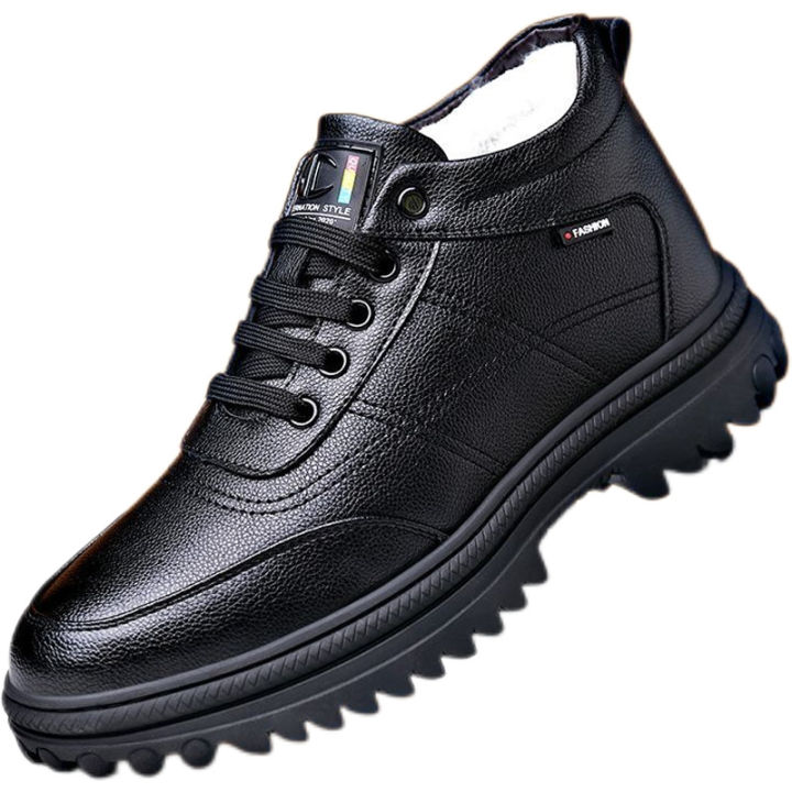 2023%20New%20Autumn%20and%20Winter%20Cotton%20Shoes%20Men's%20New%20Fleece%20Thickened%20Leather%20Casual%20Shoes%20Snow%20Boots%20Fashion%20and%20Versatile%20Trend%20-%20Image%205