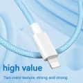 CASIFY PDC02 20W USB C To Lightning Fast Charging Cable 20W Braided Cable iPhone Cable iPad/Mac Cable PD Cable Type C to Lightning Cable 20Watt 1M White. 