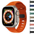 Silicone Strap For Apple Watch ultra 2 Band 44mm 49mm 45mm 42mm 40mm 41mm 38mm sport correa bracelet iwatch Series 7 6 3 se 8 9.
