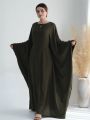 Ramadan Eid Crepe Batwing Butterfly Modest Abaya Dubai Luxury 2024 Muslim Jersey Hijabs Kaftan Dress For Women Kebaya Vestidos. 