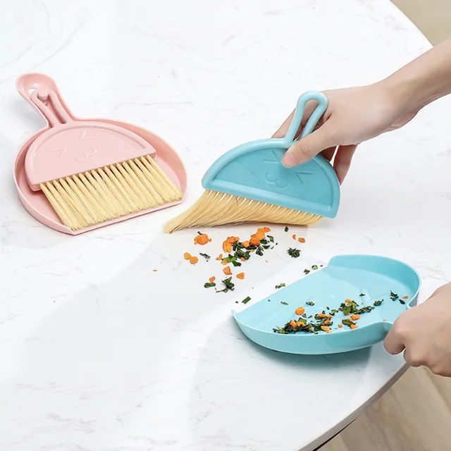 Dustpan and Brush Set, 1Pcs Mini Cleaning Dustpan and Broom Portable Sweeper with Hand Broom Brush for Computer - mop