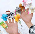 10 Pcs/Lot Cartoon Biological Animal Finger Puppet For Child Baby Favor Dolls Lovely Mini Funny Soft Plush Toys. 