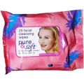 PURE & SOFT FACIAL CLEANSING WIPES  (25 Tissues). 