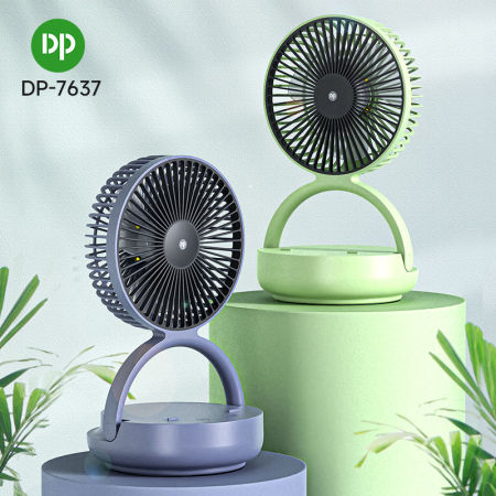 Automatic Rotate System Folding DP Dp-7637 Rechargeable Table Fan 8000 Mah Battery Long Time Backup