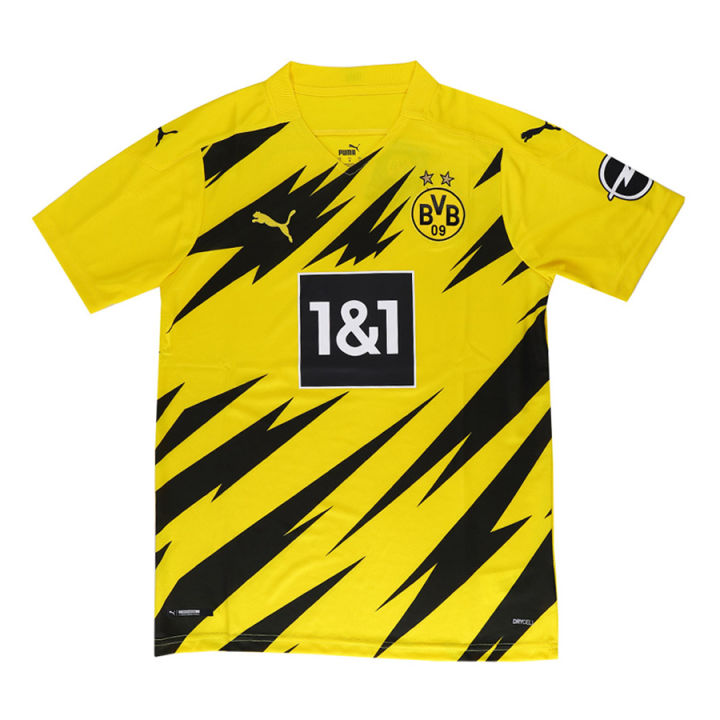 Borussia%20Dortmund%20Home%20Kit%202020/21%20Thai%20Premium%20Quality%20Mesh%20Cotton%20Half%20Sleeve%20Jersey%20For%20Men%20-%20Image%202