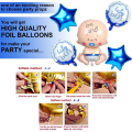 Baby Boy & Baby Girl Foil Balloons Set for Baby Shower, Welcome Home & Birthday Decoration Set for Boys & Girls- (Pack of 05 Pcs).