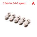 5 Pair Bicycle Bike Chain Master Link Joint Connector For 6/7/8/9/10/11 Speeds. 