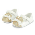 Cross-border new fashion sequins crown princess shoes ladies children's shoes anti-slip soft soled toddler shoes baby shoes baby.