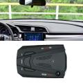 Car Radar Detector 360 Degrees Speed Radar Long Range Voice Alert Laser Radar Detector V7/12V Speed Voice Alarm for Vehicles-Red.