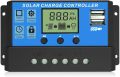 Solar Charge Controller 10A 12V Panel Lcd Display Digital PWM MCU Charge Controller Charging and Output USB.