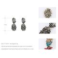 【beauty code store】Yhpup Hollow Geometric Crystal Dangle Earrings Colorful Brincos pendientes for Women Party Jewelry Gift. 
