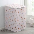 1pc Waterproof Washing Machine Cover, Top Loading Washing Machine Cover, Arranged Roller Laundry Dustproof Protector.