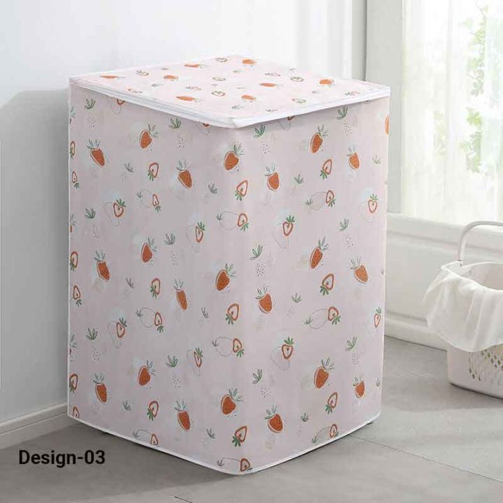 1pc%20Waterproof%20Washing%20Machine%20Cover,%20Top%20Loading%20Washing%20Machine%20Cover,%20Arranged%20Roller%20Laundry%20Dustproof%20Protector%20-%20Image%2010