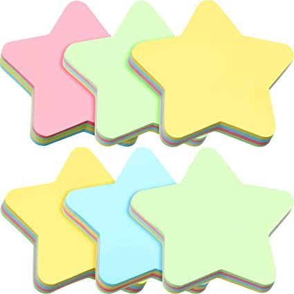 Sticky%20Notes%20STAR%20Shape%203%C3%973%20Inch%205%20Colors%20100%20Sheets%20-%20Image%202