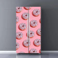 Ice Cream Printed Refrigerator Door Mural Stickers Wateproof PVC Customized Door Wallpaper Fridge Cabinet Wall Art Sticker. 