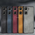 Vantime for vivo Y03 / Y03t / Y18 / Y18s / Y28s 4G 5G Case PU Leather Slim Matte Hard Back Cover.