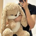 46cm Angry Rabbit Large Size Plush Toy Cute Animal Plushie Doll Kawaii Soft Stuffed Model Room Decor Birthday Gifts. 