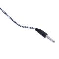 2X H-169 3.5mm MP3 MP4 Wiring Subwoofer Braided Cord, Headphones with Wheat Wire Control(Silver). 