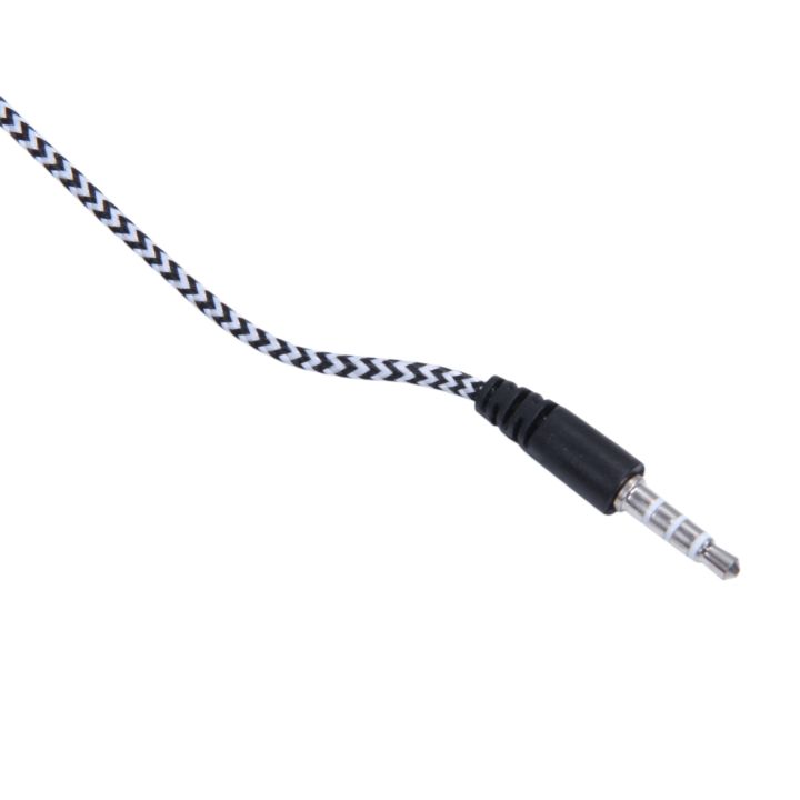 2X%20H-169%203.5mm%20MP3%20MP4%20Wiring%20Subwoofer%20Braided%20Cord,%20Headphones%20with%20Wheat%20Wire%20Control(Silver)%20-%20Image%202