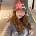 Retro Fashion Raw Edge XINGX Embroidery Head-Wrapping Hat Female Hop Street Internet Celebrity Sweet Cool Pile Heap Cap Autumn and Winter Warm. 