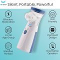 Portable Mesh Nebulizer Handheld, One Touch Operation, No Noise, High Nebulization Rate, Personal Inhalers For Breathing Problems Lightweight, Travel Friendly Nebulizer For Adults & Kids.