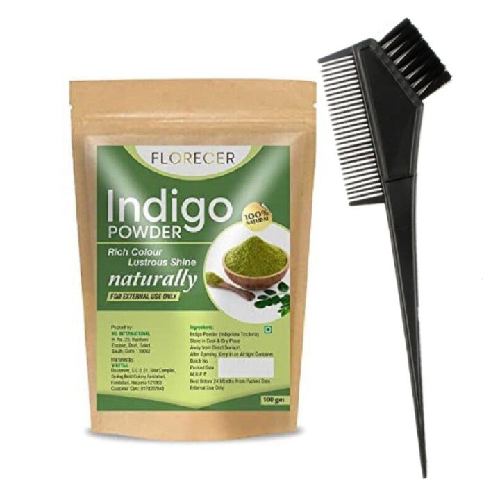 Natural Plant hair Dye Indigo Powder Comb For Hair Dye, Black, Coloring, Can Be Used With Henna, Organic Cover white hair 300g