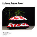 Exclusive Cushion Cover, (Red,Black,Ash) 20"x12", Only Cover. 